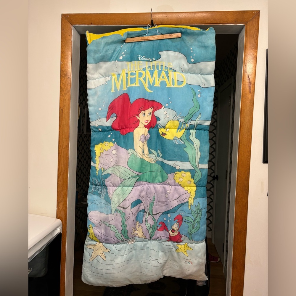 Vintage 90s Little Mermaid Sleeping Bag